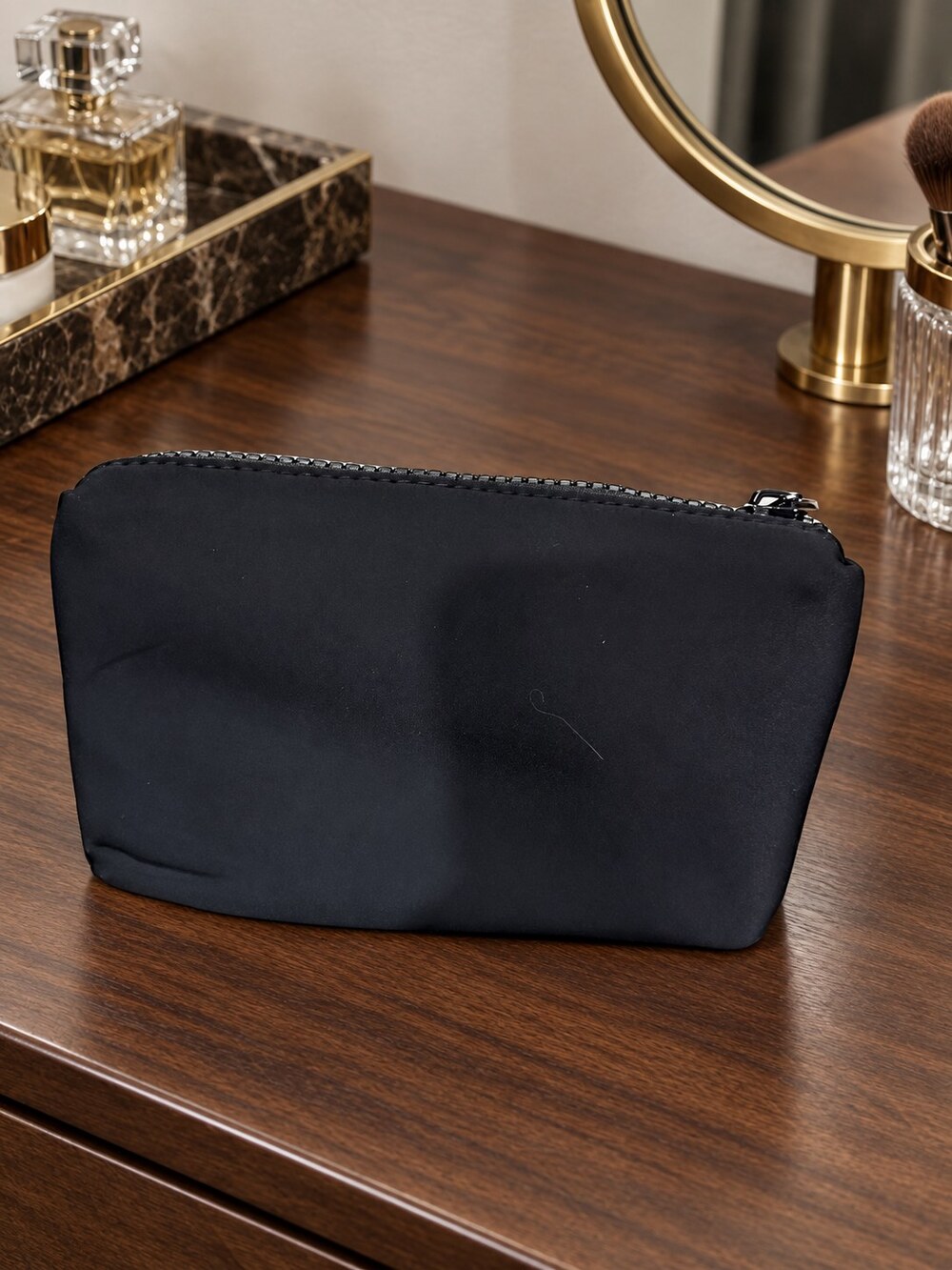 Chanel Black Zip Cosmetic Pouch | Classic Black Finish - Picture 6 of 6